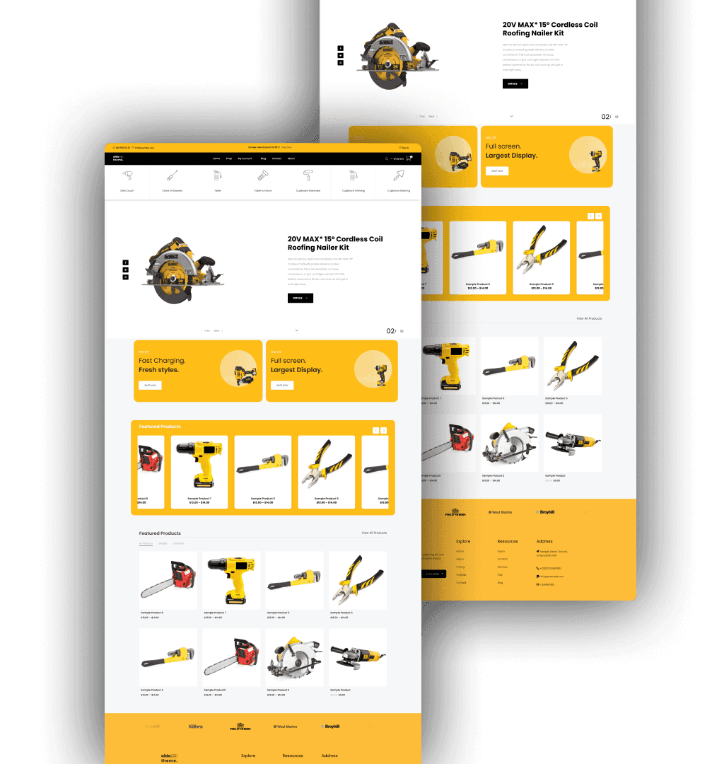 Landing page design — selection 08