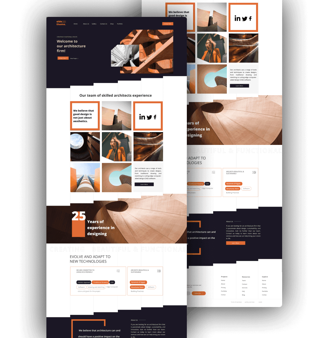 Landing page design — selection 03