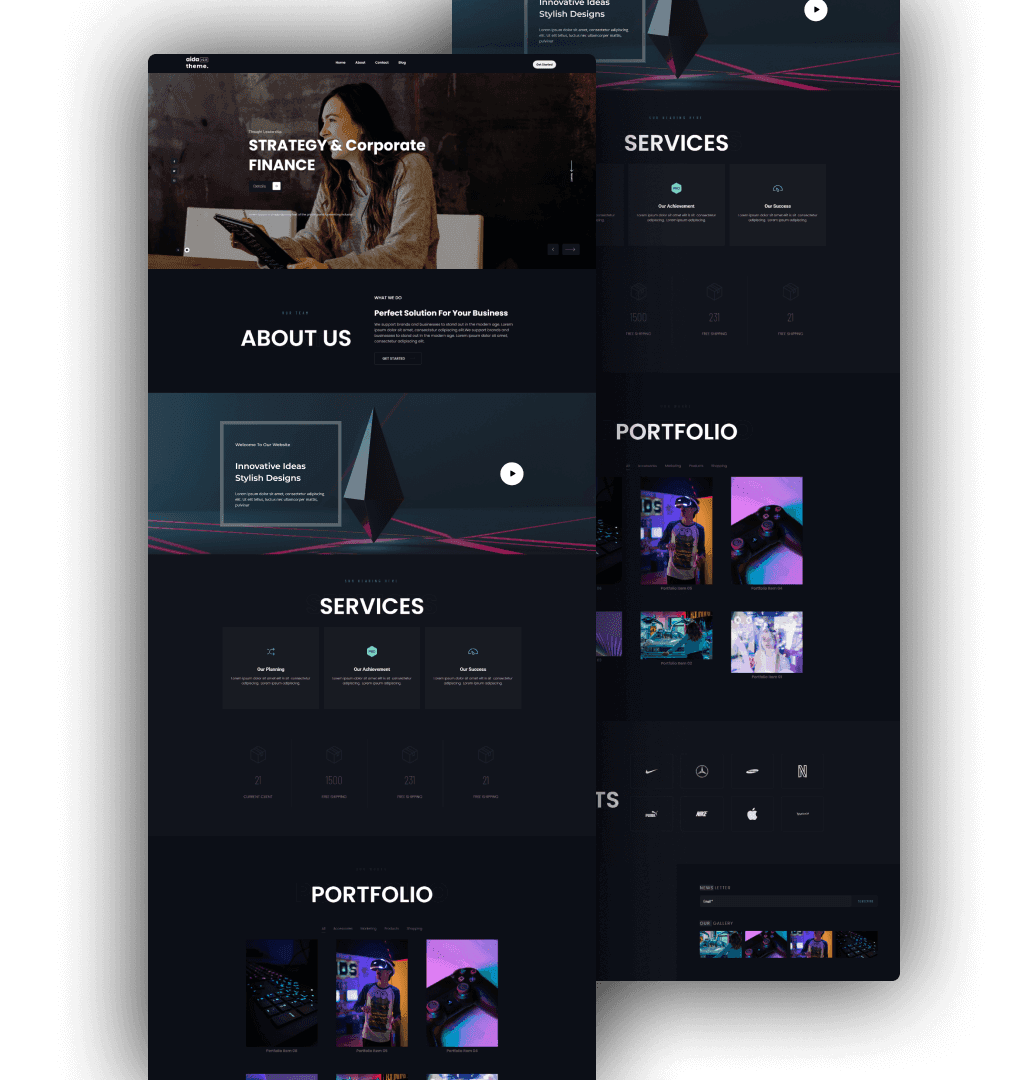 Landing page design — selection 06
