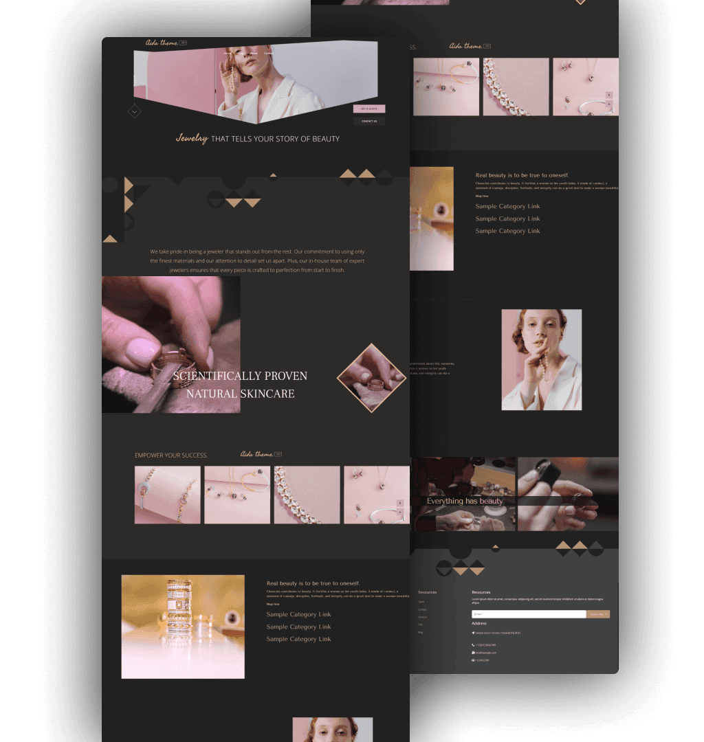 Landing page design — selection 07